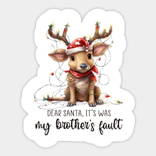 Funny Christmas Reindeer Quote Sticker